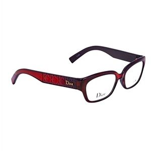 Christian Dior Burgundy Women’s Rectangle Eyeglasses
